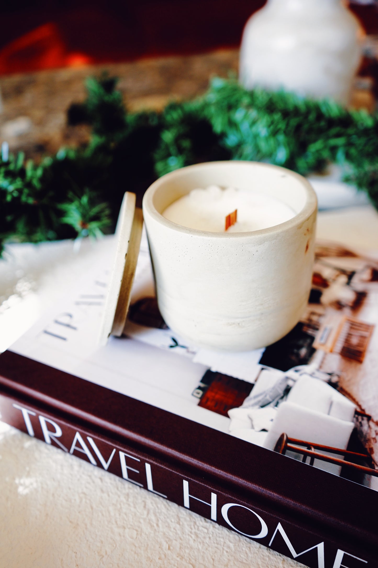 Seasonal Holiday Concrete Candle collection