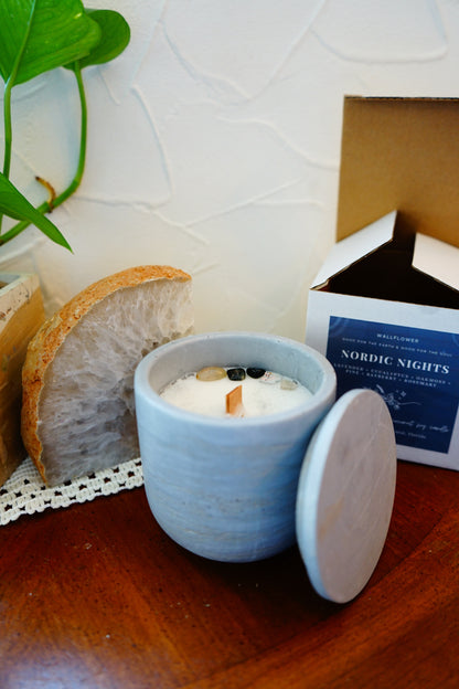 Seasonal Holiday Concrete Candle collection